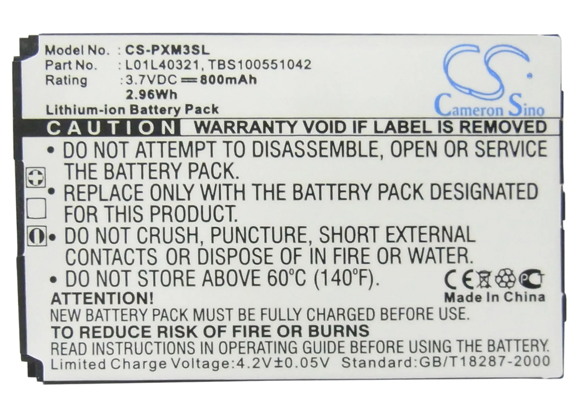 

Li-ion Media Player Battery for Sirius,Pioneer,3.7v,800mAh,GEX-XMP3,XMP3i,XMP3H1,XM-6900-0004-00,L01L40321,TBS100551042