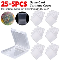 25-5PCS Plastic Game Card Cartridge Cases Transparent Anti Dust Cover Storage Boxes for Nintendo Game Boy Color Pocket GBC GBP