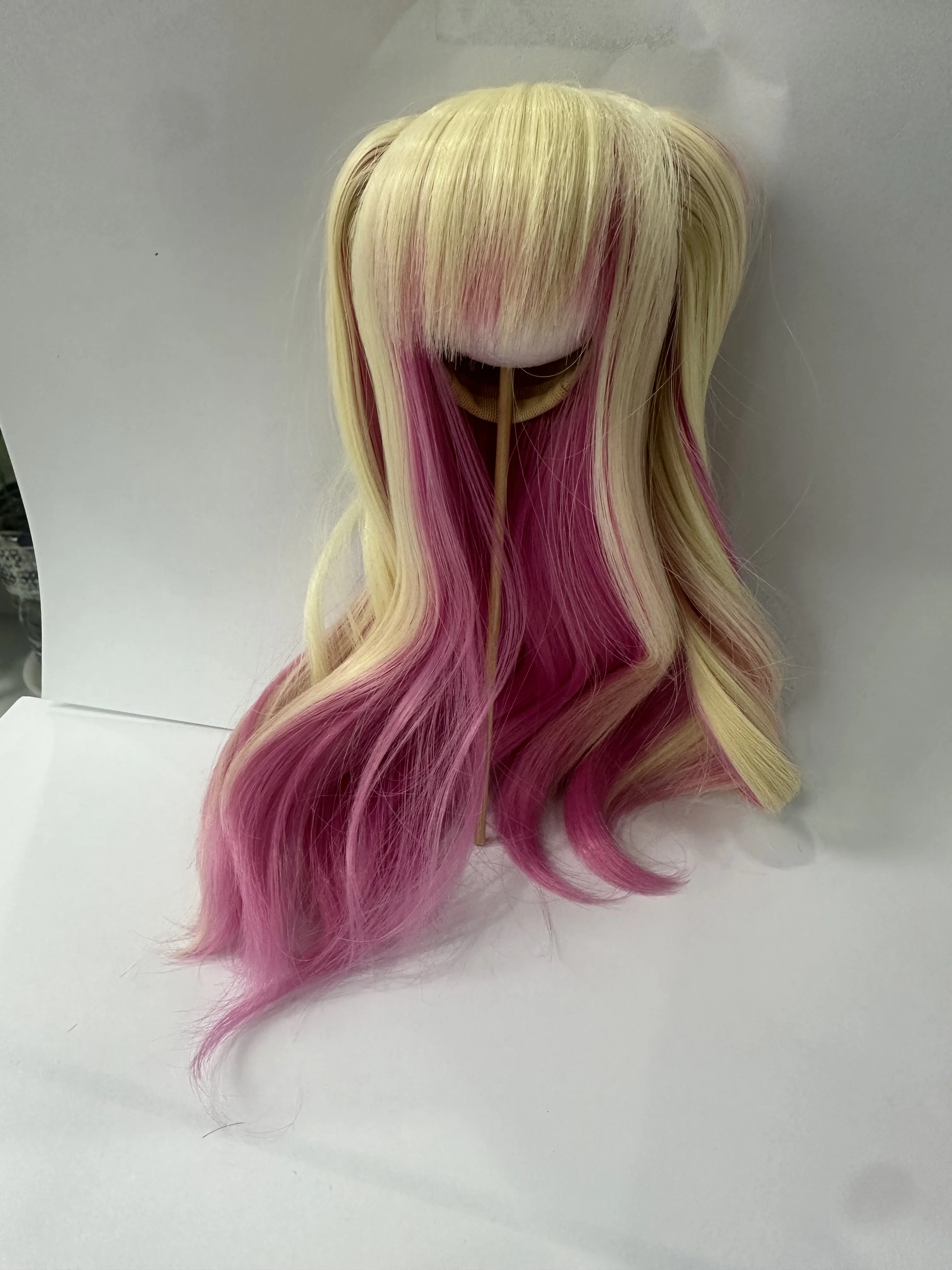 

D03-C015 детская игрушка ручной работы 1/3 1/4 1/6 кукла BJD/SD аксессуары для кукол розовый милый двойной конский вьющийся парик 1 шт.