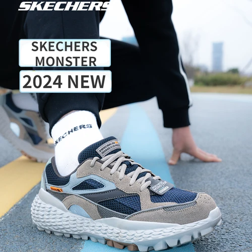 Skechers 몬스터 AIR-COOLED 메모리 폼 남성용 캐주얼 신발, 미끄럼 방지 내마모성 스니커즈, 스포츠 옴므 슈즈, 2024 신상 