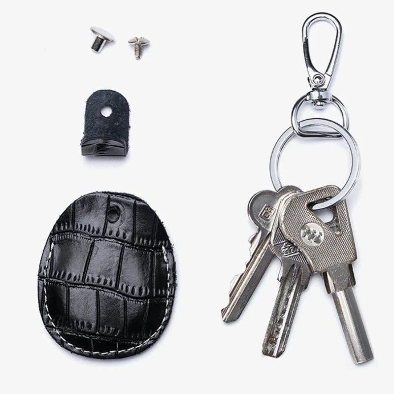 Leather Access Card Bag Key Tag Ring New Keychain Key Ring Doorlock Access Control Tags Keyfob Tokey Tag ID Card Case Keychain