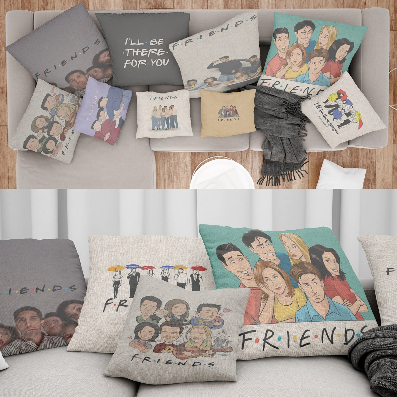 Friends Tv Show Living Room Decoration Pillow Cases 45X45 40*40 Chair Outdoor Cushion Cover Chair Color Decorative Pillow Cover