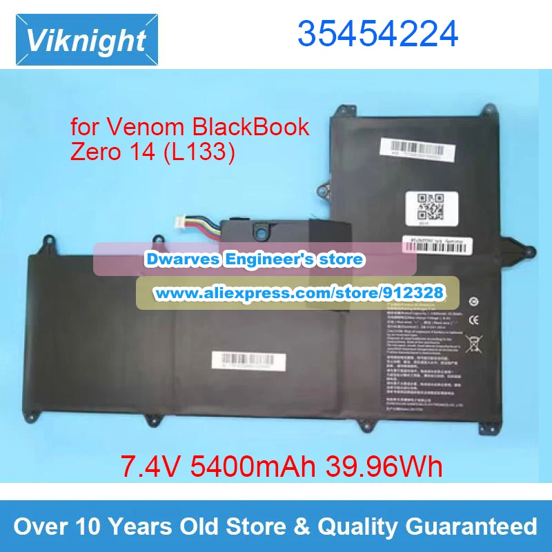 

Genuine Other 35454224 299183 Battery 7.4V 5400mAh 39.96Wh For Venom BlackBook Zero 14 (L133) Rechargeable Li-Polymer Battery