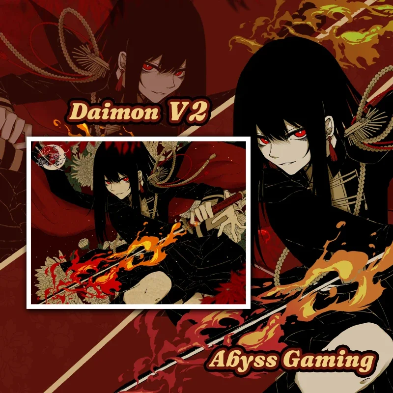 Abyss X WaShiYa 【Daimon】V2 Mouse Pad Custom Neutral and Astringent Primer: Inoue Slim Flex Gaming Game Dasket Pad for Mouse