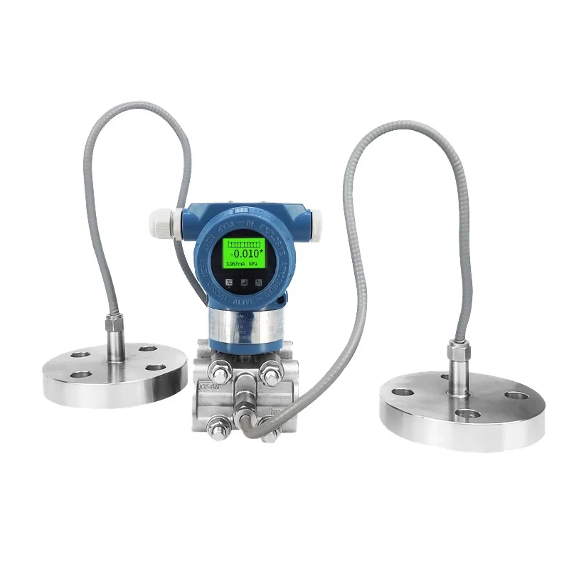 Double Flange Diaphragm Liquid Level Differential Pressure Transmitter 0-1000h2o Level Transmitter