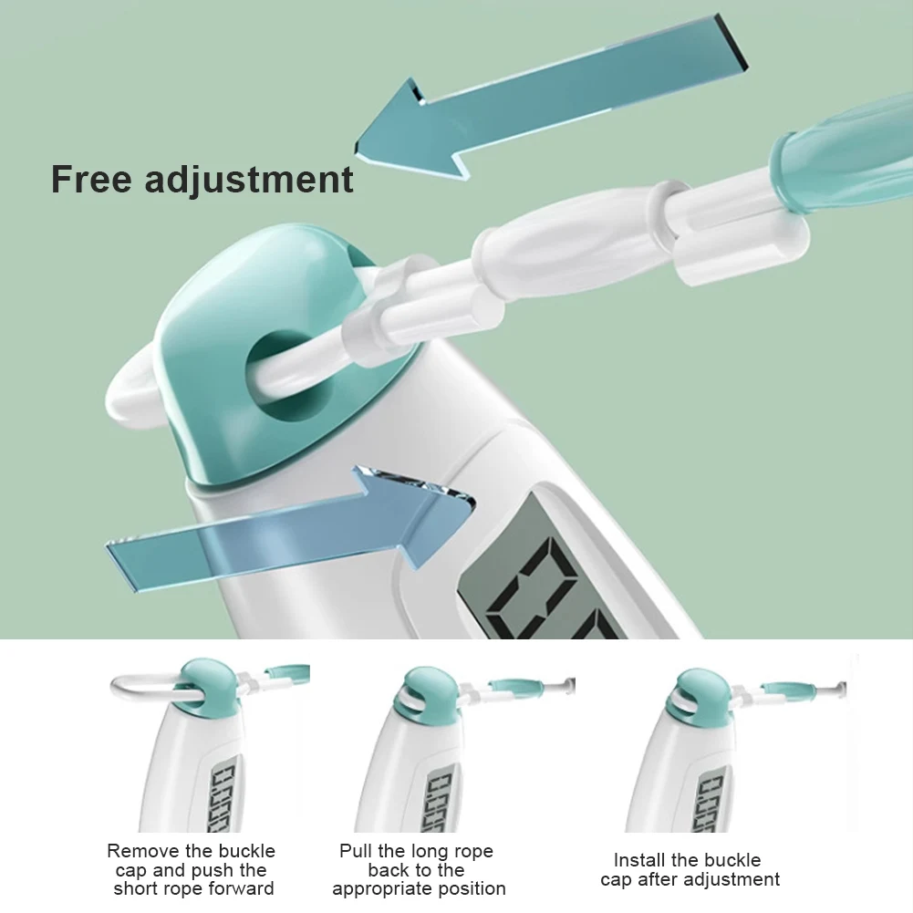 حبل القفز المطرز، حبل الطفر، طول قابل للتعديل، حبل القفز البلاستيكي المجزأ، حبل الطفر الناعم المطرز للأماكن الداخلية والخارجية