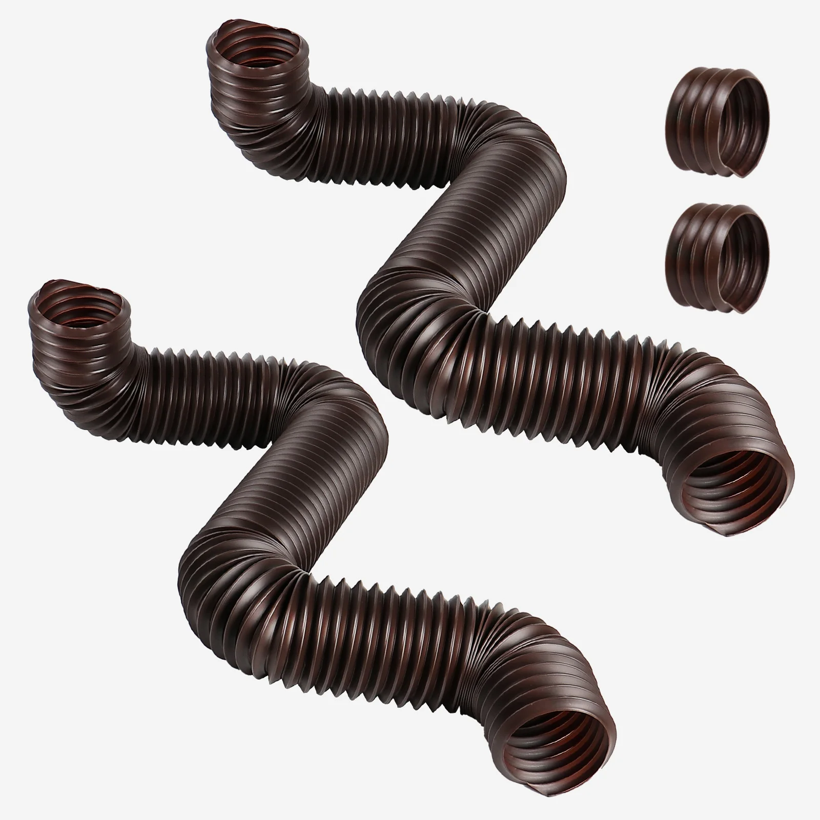 Expandable Flexible Downspout Extension Pipe Adjustable Rainwater Drainage Solution for Home Exterior