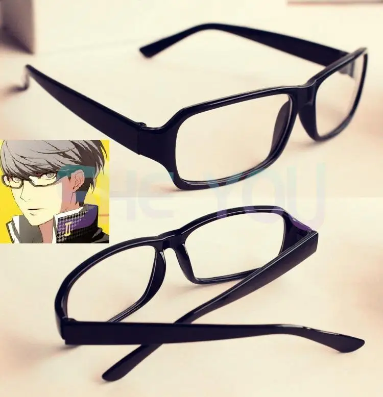 Persona 4 Narukami Yu Occhiali Anime Nero Occhiali Occhiali Occhiali Cosplay Accessori Cosplay