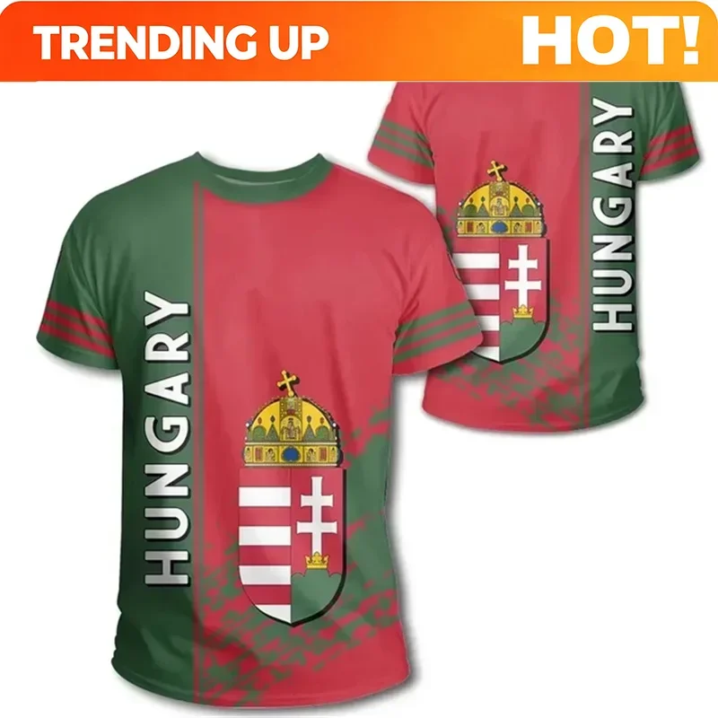 Customization Proud Of Hungary Flag T Shirt For Men Patriotic Ungarn Budapest Emblem Tshirt Unisex Tops Tee Shirts Fashion Stree