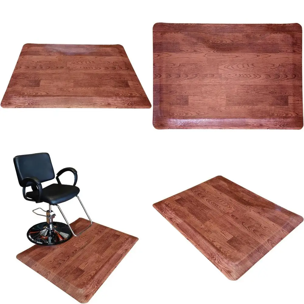 سجادة كرسي صالونات الحلاقة المضادة للتعب، خشب البلوط الناعم، مستطيل 3 × 4 بوصة، سميكة 7/8، سجادة أرضية مريحة للصالونات #1
