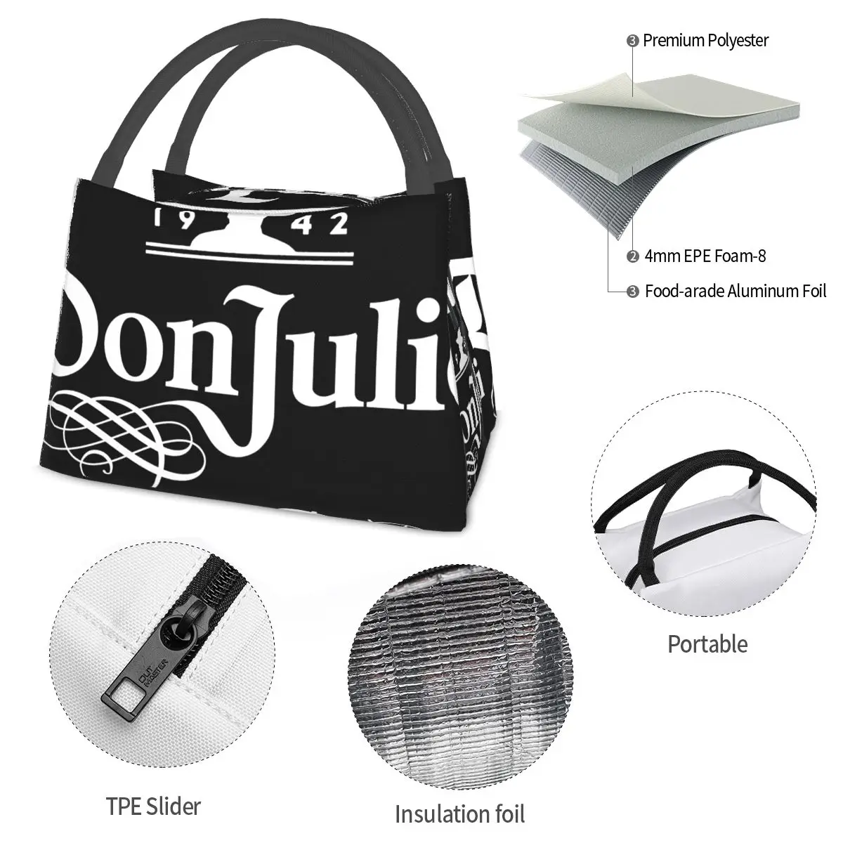 Don Julio 1942 Portable insulation bag for Cooler Thermal Food Office Pinic Container