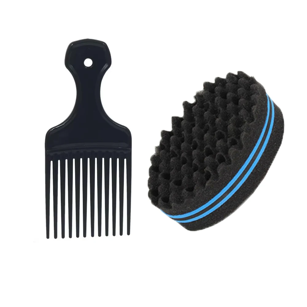 2Pcs Set Afro Curly Hair Sponge Brush