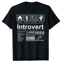 Funny Sayings Humor Introvers Joke T Shirts Introvert Logo T Shirt Unisex Style Shirts for Women Men Humor Quotes Gifts T-shirt