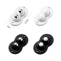 4PCS Universal Wheel 360°Rotation Pulley Self Adhesive Caster Stainless Steel Mini Swivel Wheels for Furniture Cabinet Trash Can