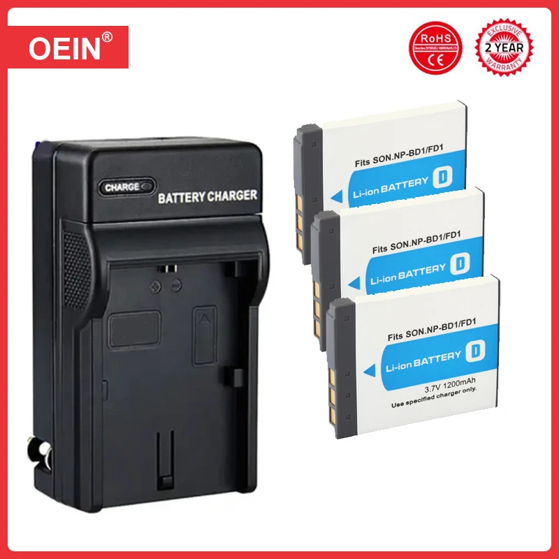 1200mAh NP-FD1 NP-BD1 NP BD1 FD1 Camera Li-ion Battery For SONY DSC T300 TX1 T900 T700 T500 T200 T77 T900 T90