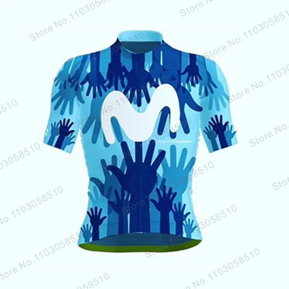 2023 Pro Team Movistar Cycling Jersey Summer Mountain Bike Shirt Ropa Bicicleta Hombre Breathable Short Sleeve Bicycle Jersey