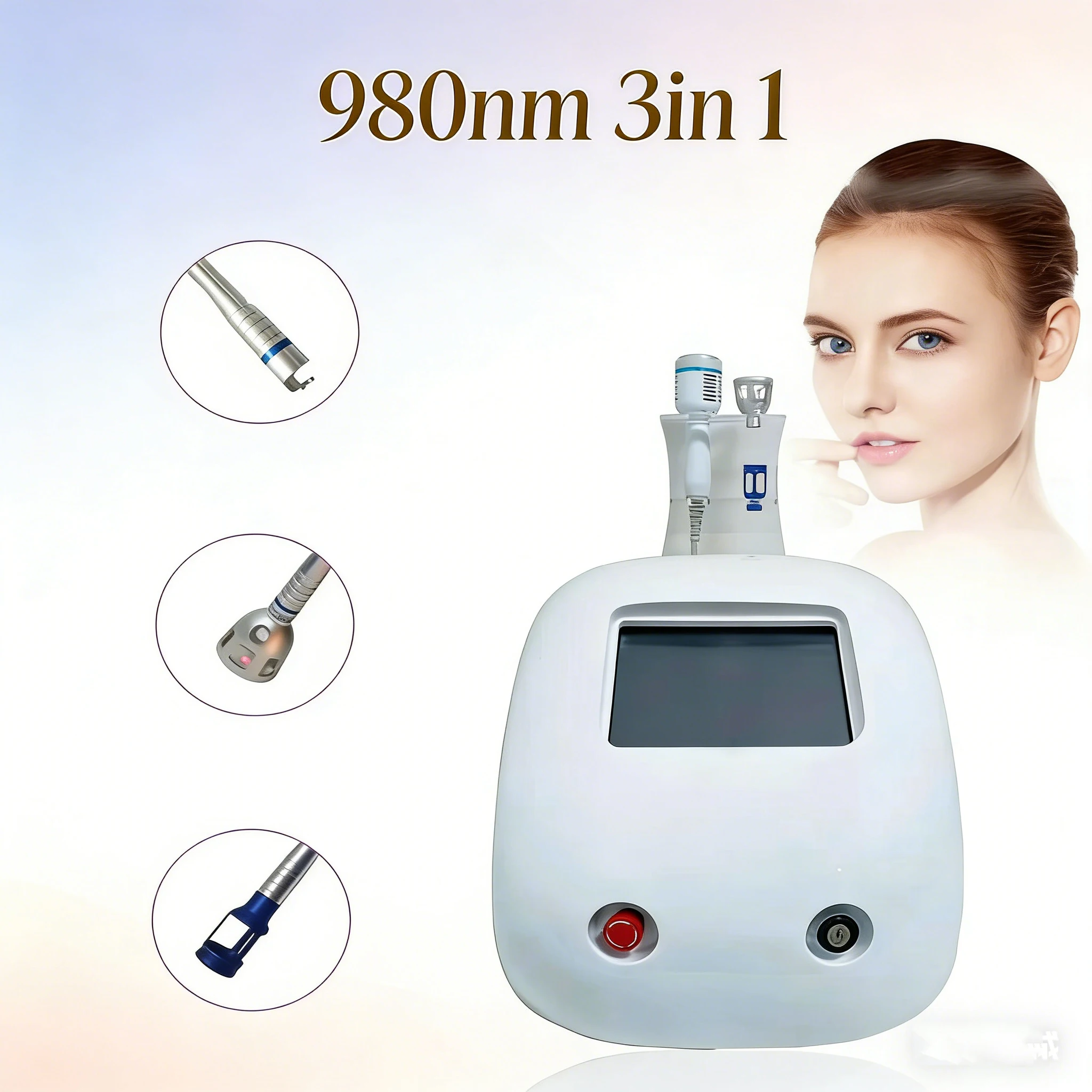 980nm 3IN1 Assisted Red Blood Filament Removal Device, Red Blood Filament Removal, nail Fungus Removal, Physical Therapy