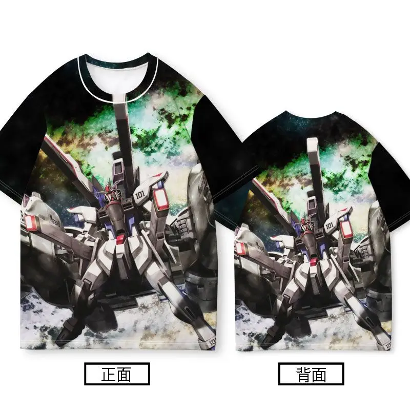 

Gundam Collaboration Short-Sleeve Men's Thin Summer Round-Neck Peripheral Korean Version Design Mobile Suit Gundam Amuro