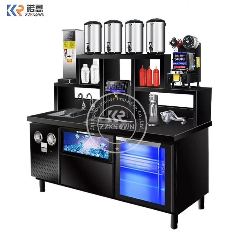 

New Customized Commercial Reliable Bubble Tea Counter / Milk Tea Making Machine/wholesale tea counter
