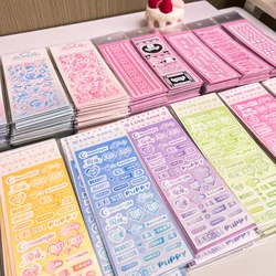 SKYSONIC New BOBO Full Set Junk Journal Stickers Decor Scrapbooking Lable Idol Kpop Stationery Postcards Kawaii Sticker Suppli