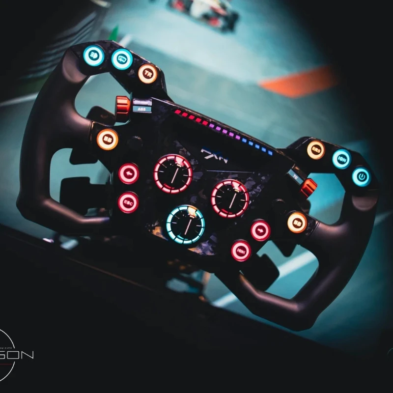 

PXN GT ONE Racing Simulator Steering Wheel Custom Button Design Carbon Fiber Paddles & F1 Quick Release GT Game Wheel Controller