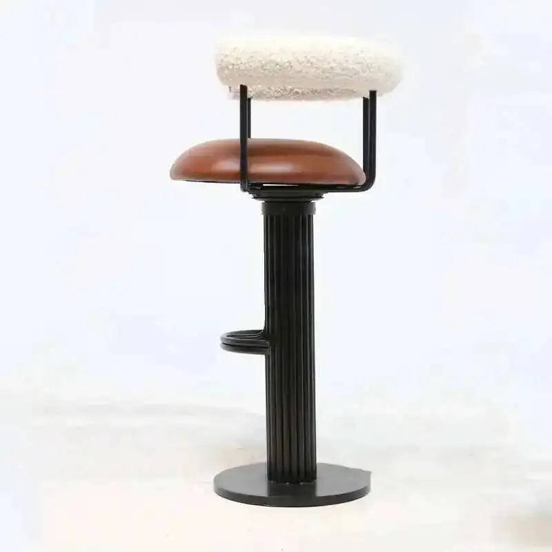

chair Counter Swivel Luxury Bar Adjustable Height Bar Chair Modern Stainess Steel Kitchen Stools Armrest Cashier Beauty Stool
