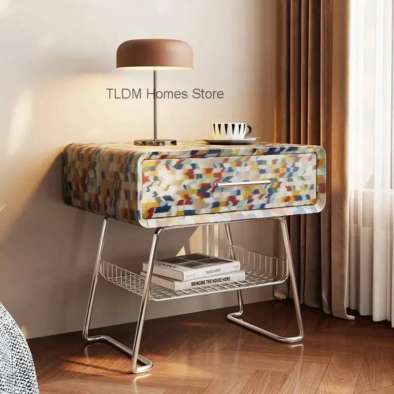 Reative Beauty Night Table Exquisite Trendy Elegant Storage Nightstand With Drawers Comodini Camera Letto Bedroom Furniture