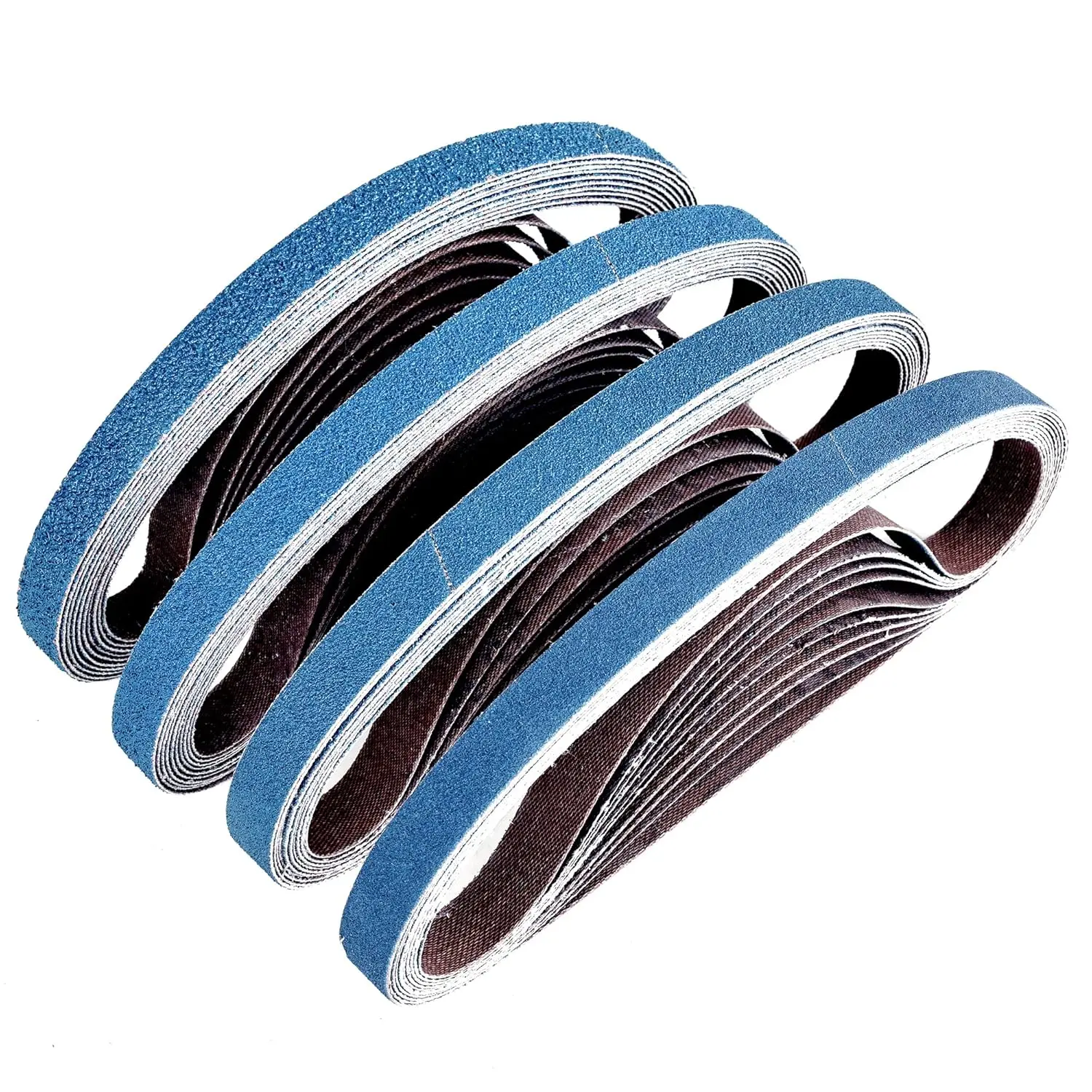 

1/2 x 18 inch Zirconia Sanding Belts 40Pcs Assorted Grits for Knife Sharpening Metal Polishing Woodworking