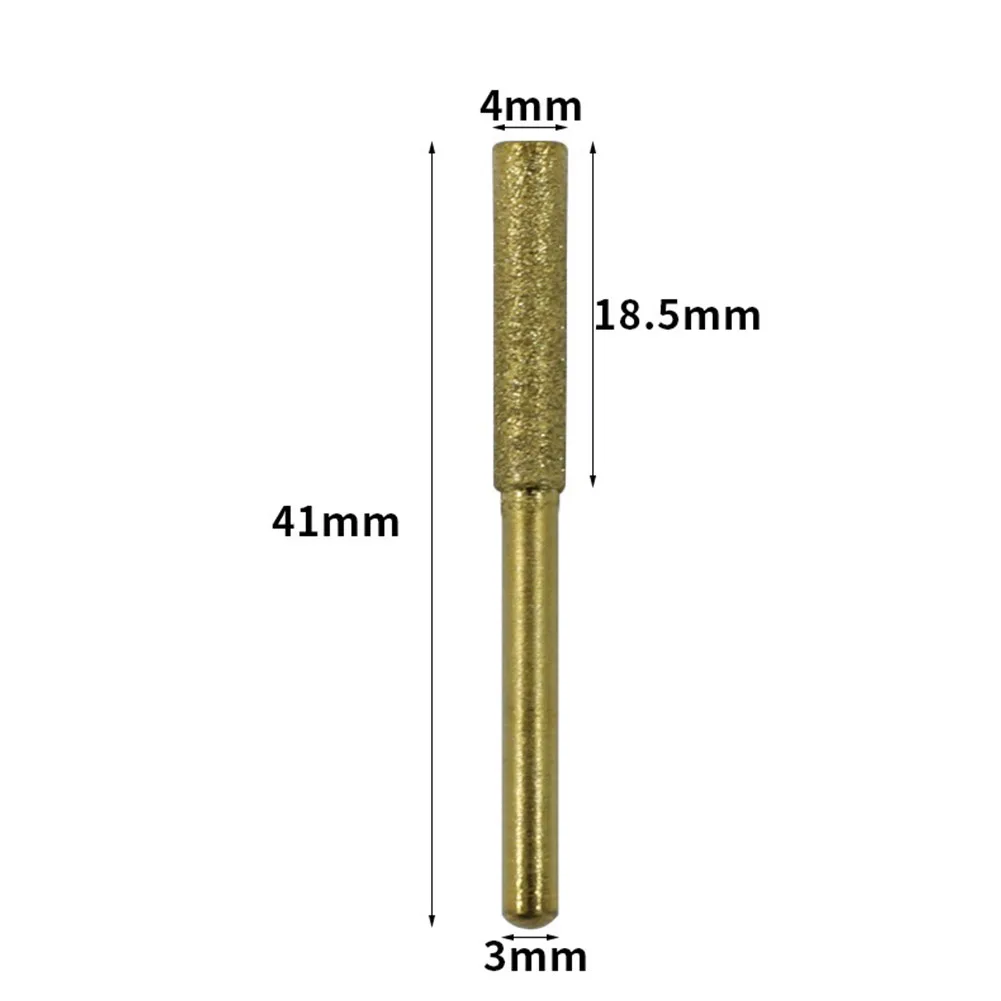 Diamant-Kettensägenschärfstein 4,0 mm/4,8 mm/5,5 mm Schleifstein ​ Titanbeschichtetes Schmirgelzubehör zum Schärfen der Feile