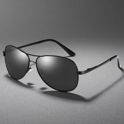 Classic Pilot Polarized Sunglasses Men Women Fashion Metal Aviation Sun Glasses Vintage Black Driving Shades UV400