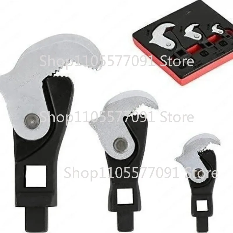 Adjustable Ratchet Torque Wrench Multi Functional Hook Crescent Spanner Head