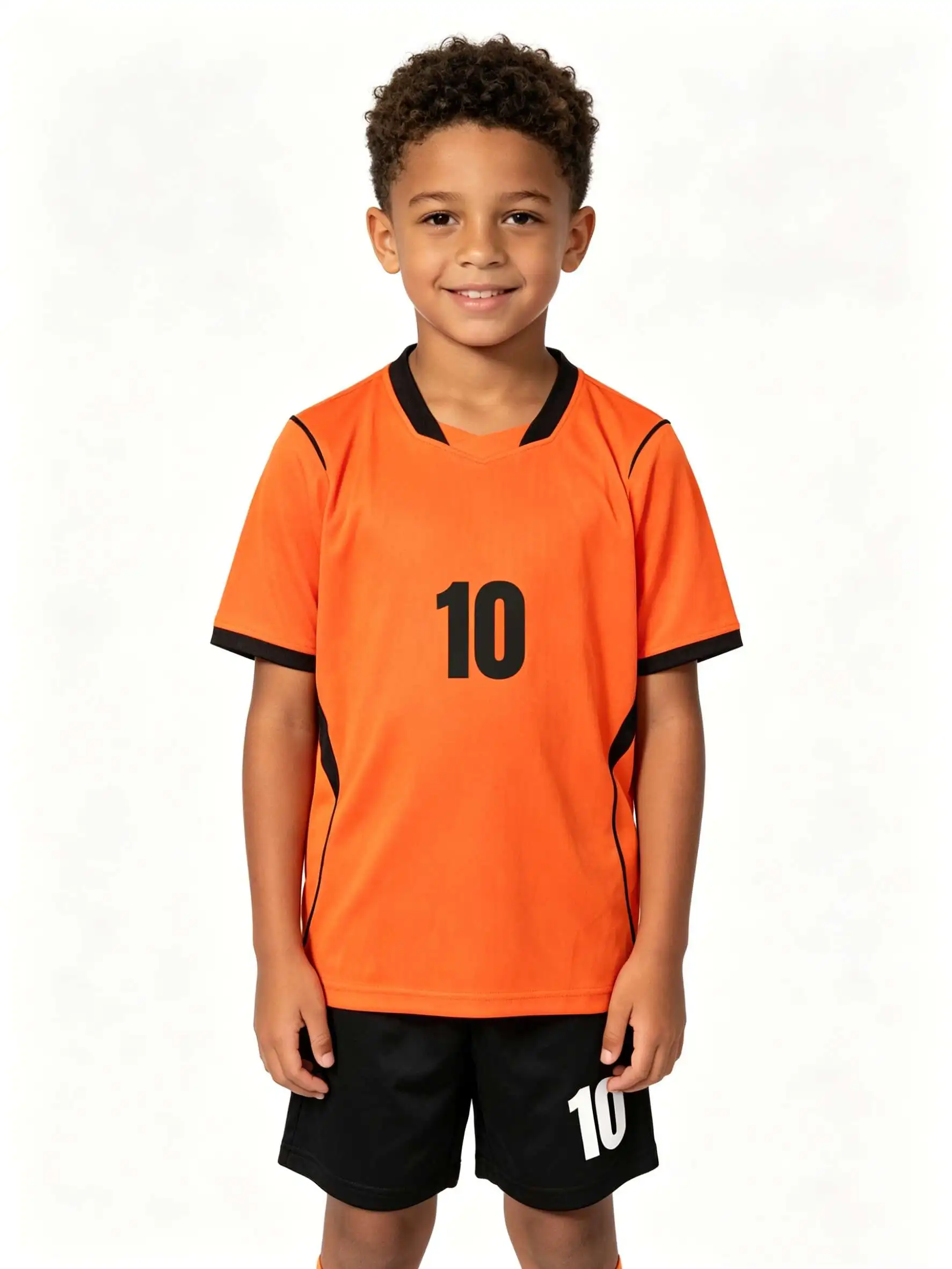 26/27 Unisex Blank Soccer Jersey Set, Kids & Adults Training Uniforms for  Orange  School Sports, Running & Team Events