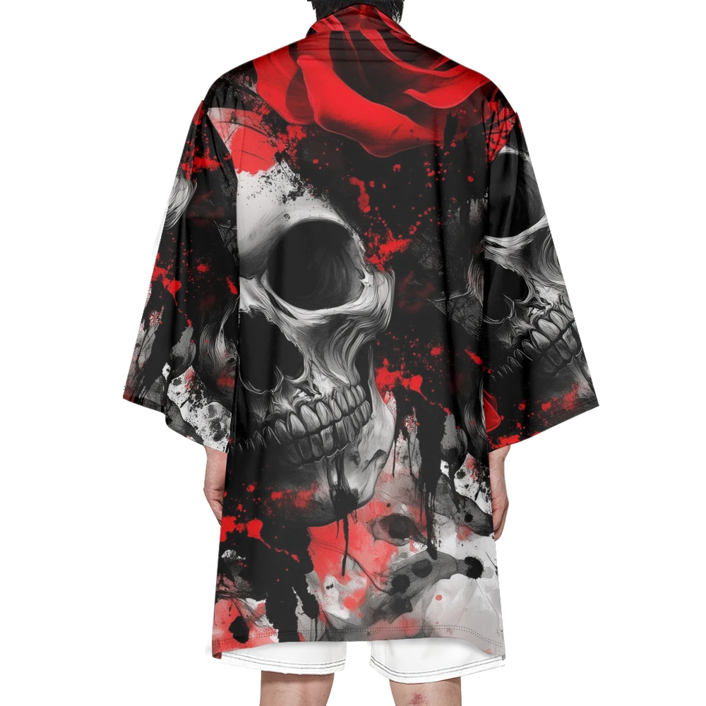 

Autumn Samurai Kimono Cosplay Japanese Fashion Stylish Haori Cool Kimono Men Vintage Cardigan Halloween Robe Horrible Yukata