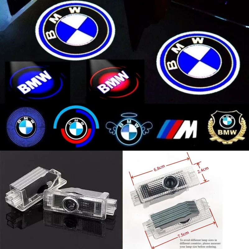 

2/4pcs car LED door laser projection lamp for BMW E60E90X3XX5F10/F11 welcome door ghost shadow lamp accessories.