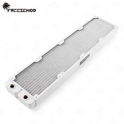 FREEZEMOD 480mm White Copper Radiator G1/4 Thread PC Water Cooler Copper Liquid Cooling 12CM Fan TSRP-TW-White480