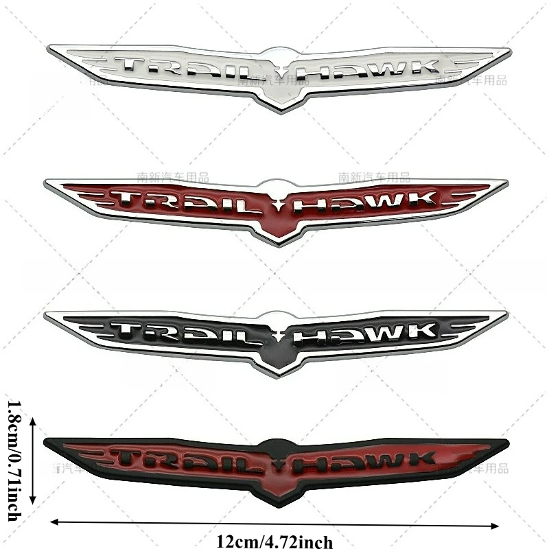 

High-quality Modification 3D Metal Car Stickers Little Red Eagle 12X1.8cm Scratch Cover DIY Car Decoration Accessories