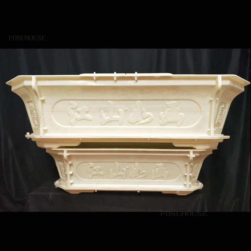 

ABS пластик бетонная ваза форма украшение сада прочный открытый бонсай DIY новый китайский садовый цветочный горшок форма T