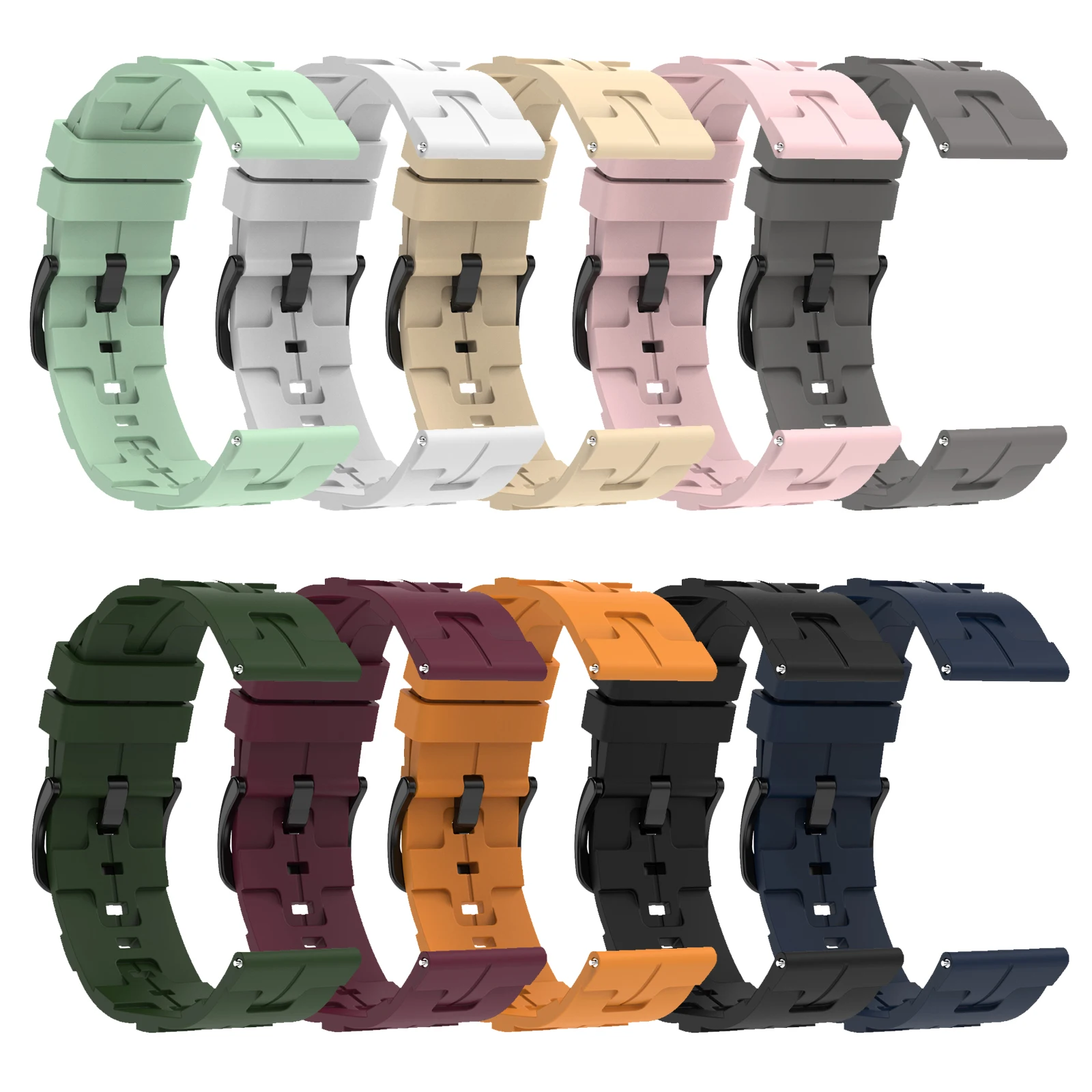 حزام سيليكون رياضي للساعة ، سوار نشط ، سوار ، سوار معصم ، حزام ، كوريا ، 22 ، S3 ، S2 ، 46 ، 42 ، S1 Pro ، 2 Pro