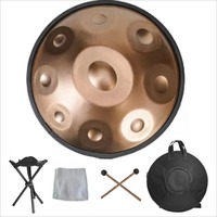 Handpan Drum 18 Inches G Minor 9 Notes Steel Hand Drum Percussion Instruments, Includes Bag, Mallets Yoga Meditation Music Drums