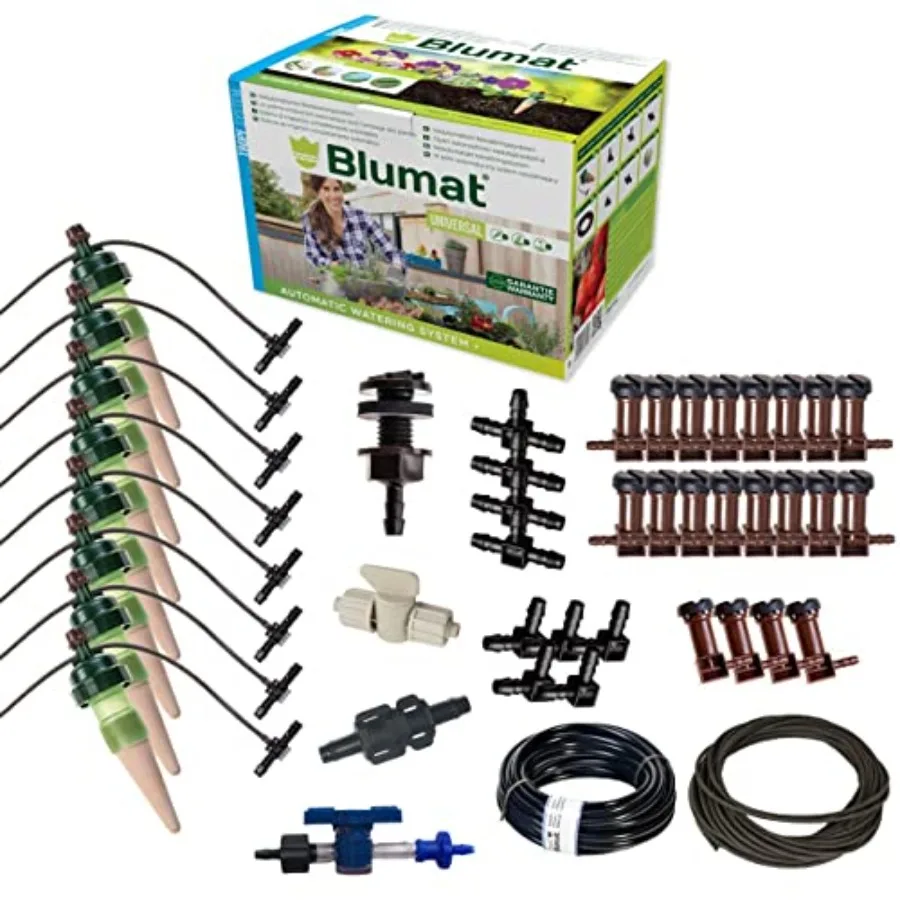 Gravity Irrigation Kit for Raised Garden Bed 8 Pack Drip Irrigation Kit in Black with Efficient Water Delivery and Durable PVC