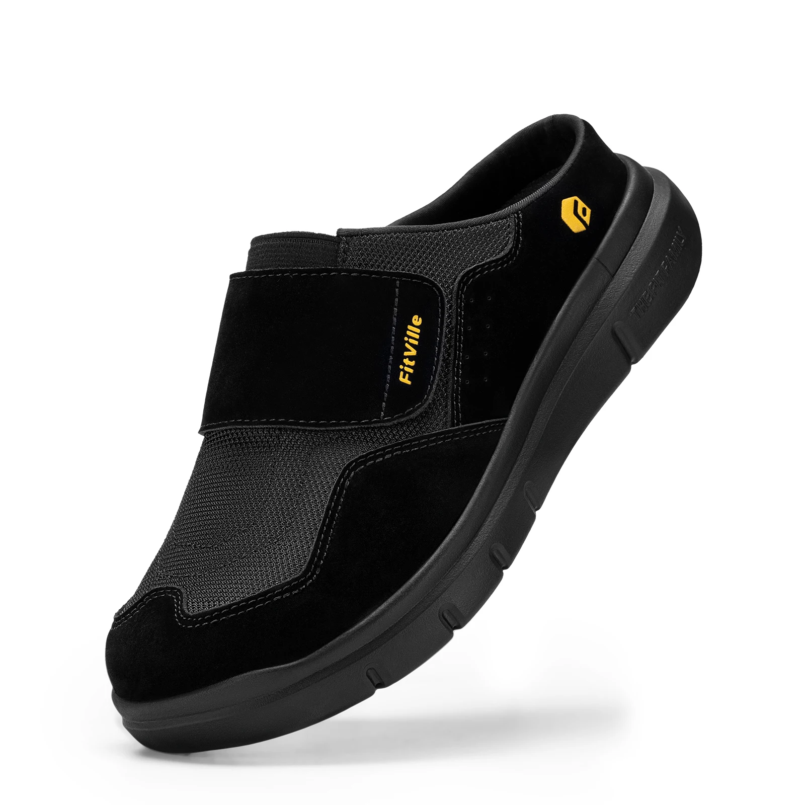 FitVille メンズ ワイドフィットスリッパ、アーチサポ - Men'S Shoes For Wide Feet のレビューと価格