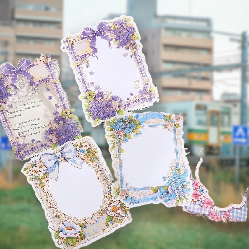 10 Stück Aufkleber Scrapbooking Paket Aufkleber Spitze Dual Große Größe Schreibwaren Material Aufkleber Rekord Romantik geschnitten 141*83mm