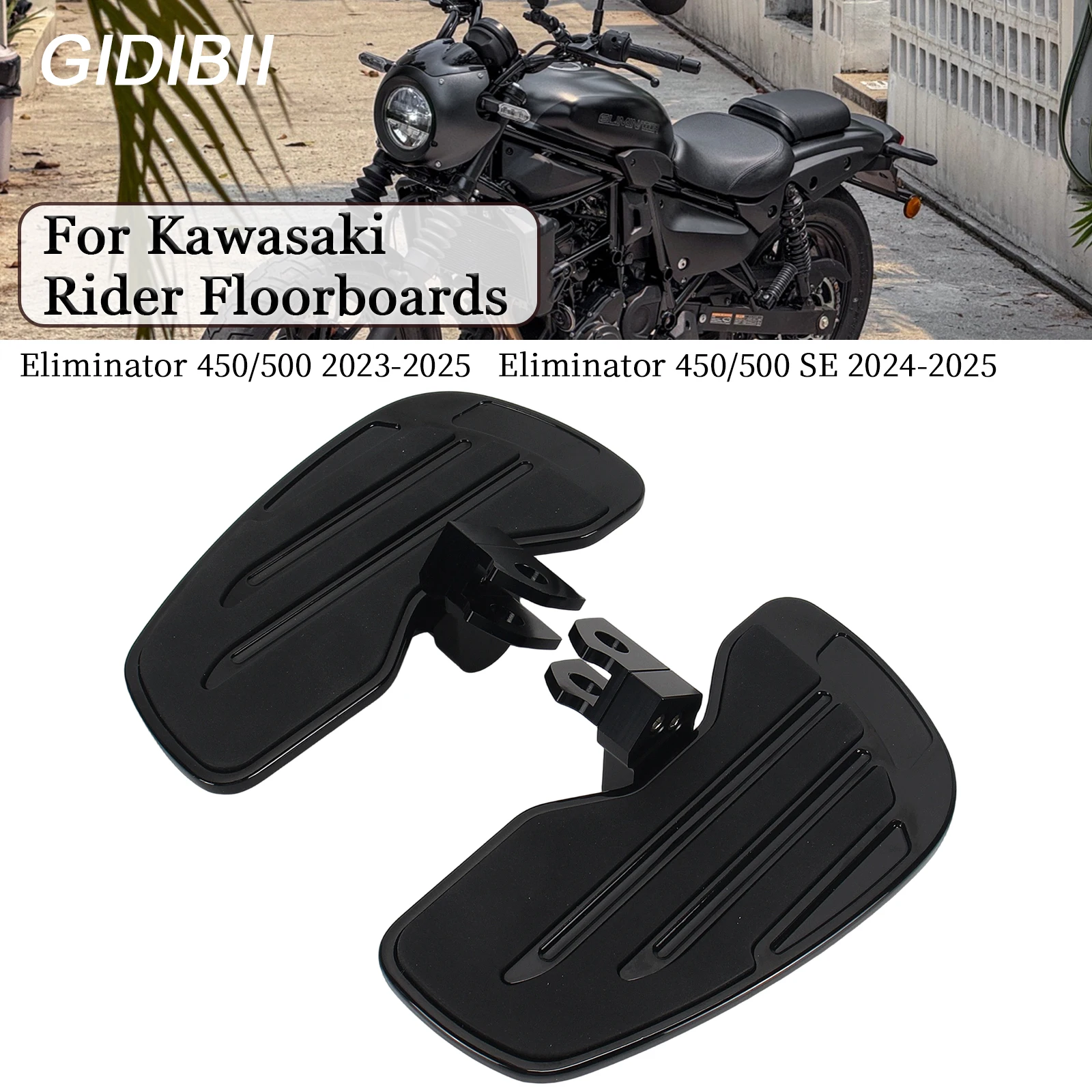 

Широкие подножки для мотоцикла, подножки для водителя, передние половицы для Kawasaki Eliminator 500 2023-2025 Eliminator 500 SE 2024-2025