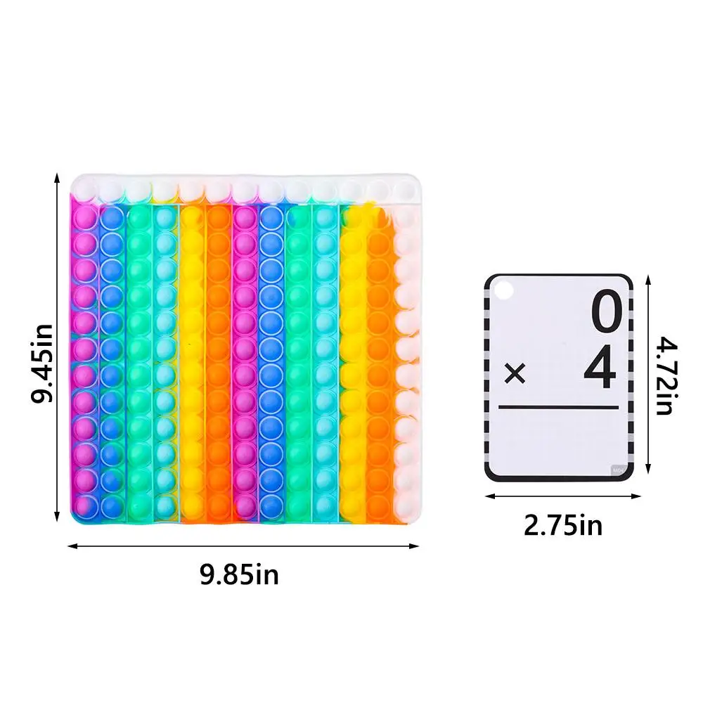 Novos tempos tabela gráfico multiplicação cartão flash educação pré-escolar ferramenta de aprendizagem pop-it matemática brinquedo fidget com cartões multi-matemática