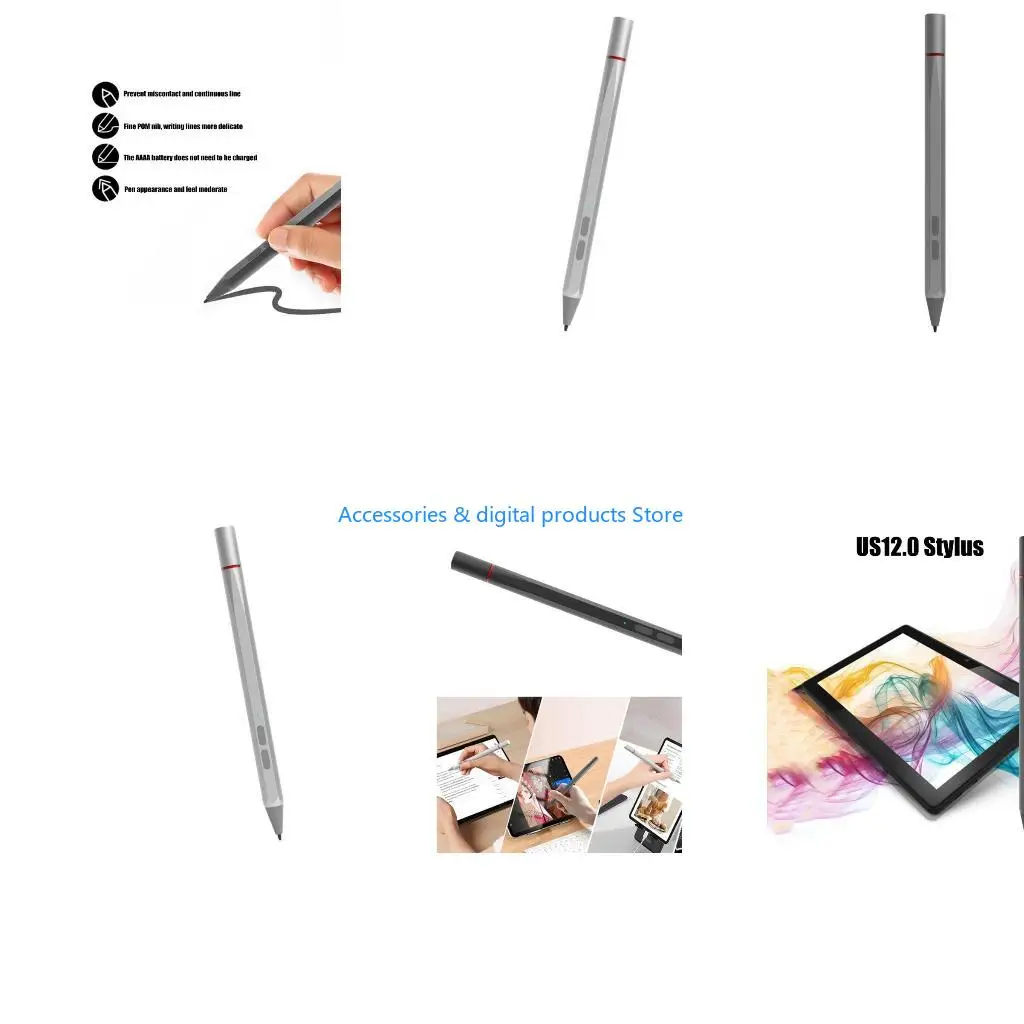 77JD USI2.0 Pen Palms Rejection with 4096 Levels Pressure Screen Pencil Tablet Pen for Duet 3 5/713/714