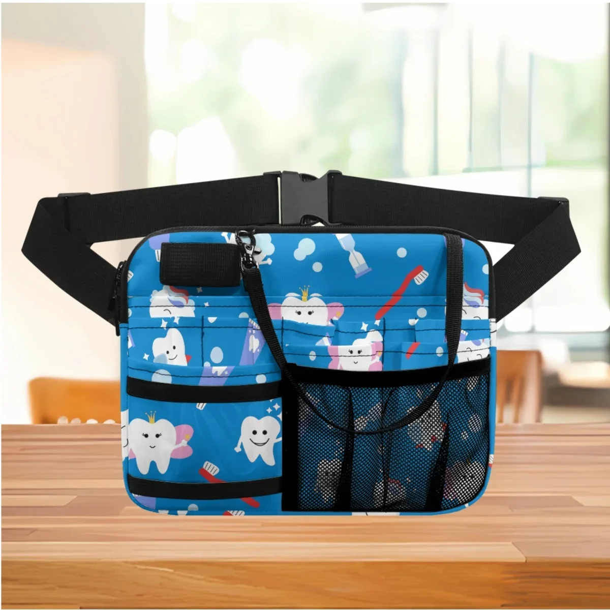 Hip Bag Female Multi Compartment Utility Nurse Fanny Pack Cute Tooth Dental Designer Belt Bags Organizer Pouch Adjustable Gift