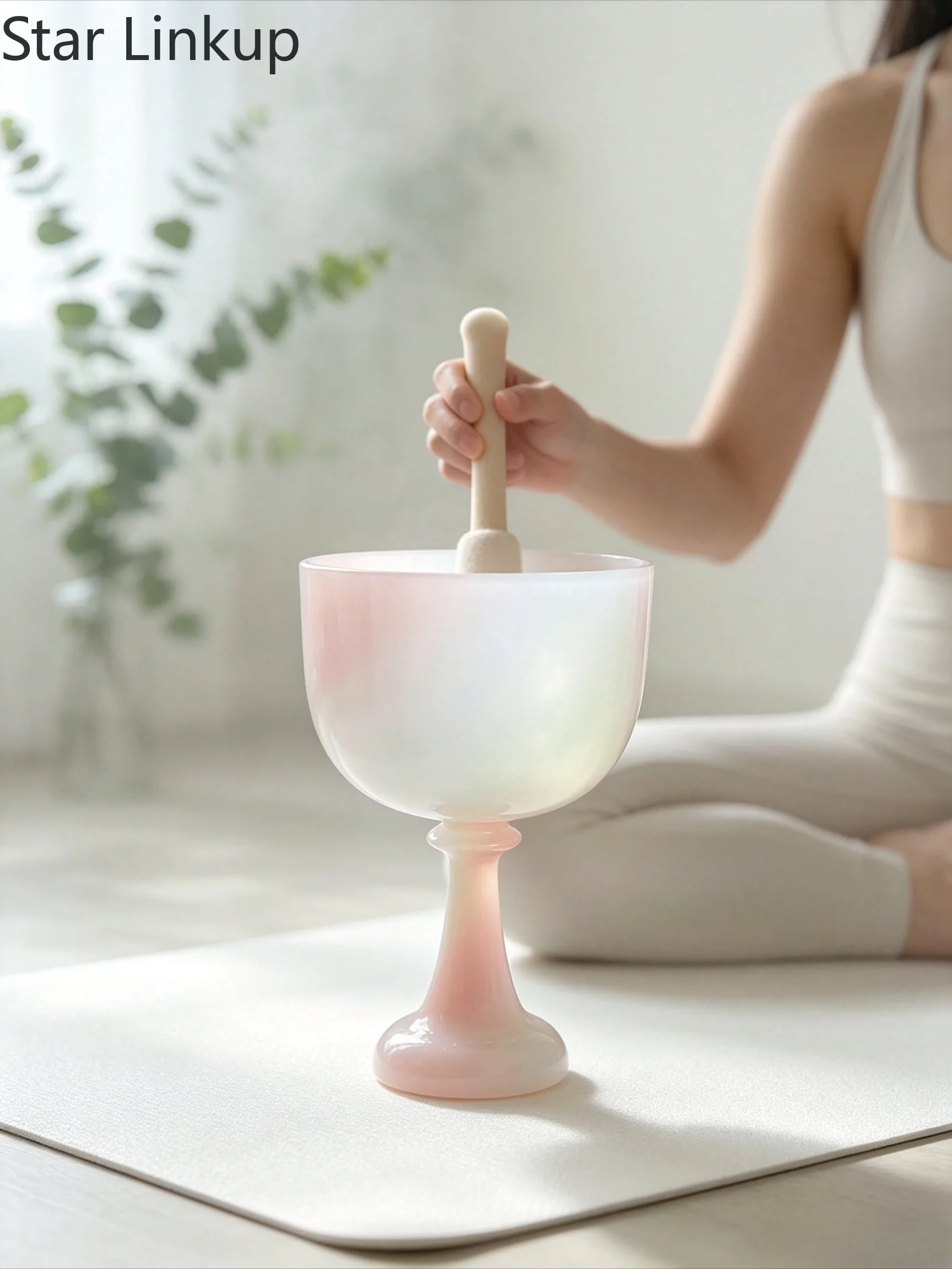 Gentle Pastel Rainbow Hue Crystal Sound Chalice 4 Octave 432Hz Ideal F/F# Pitch Heart Chakra And Thymus Gland Energy Cleansing Reiki Therapy Tool