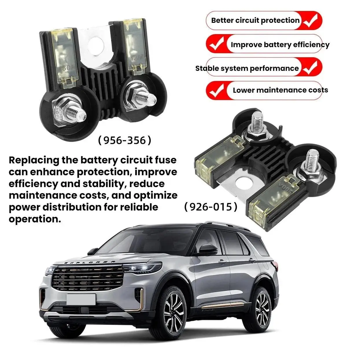 Automotive pure copper battery fuse cable circuit breaker (120A/180A)