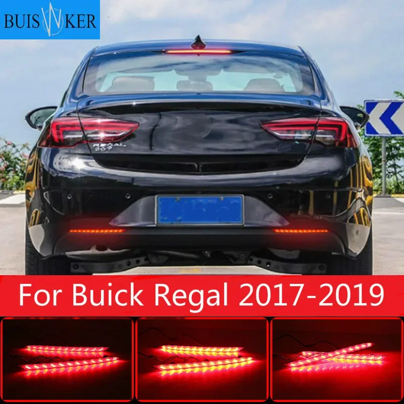 

2pcs For Buick Regal 2017-2019 LED Rear Light Brake Lamp Taillight Back Fog Light Warning Light Reflector