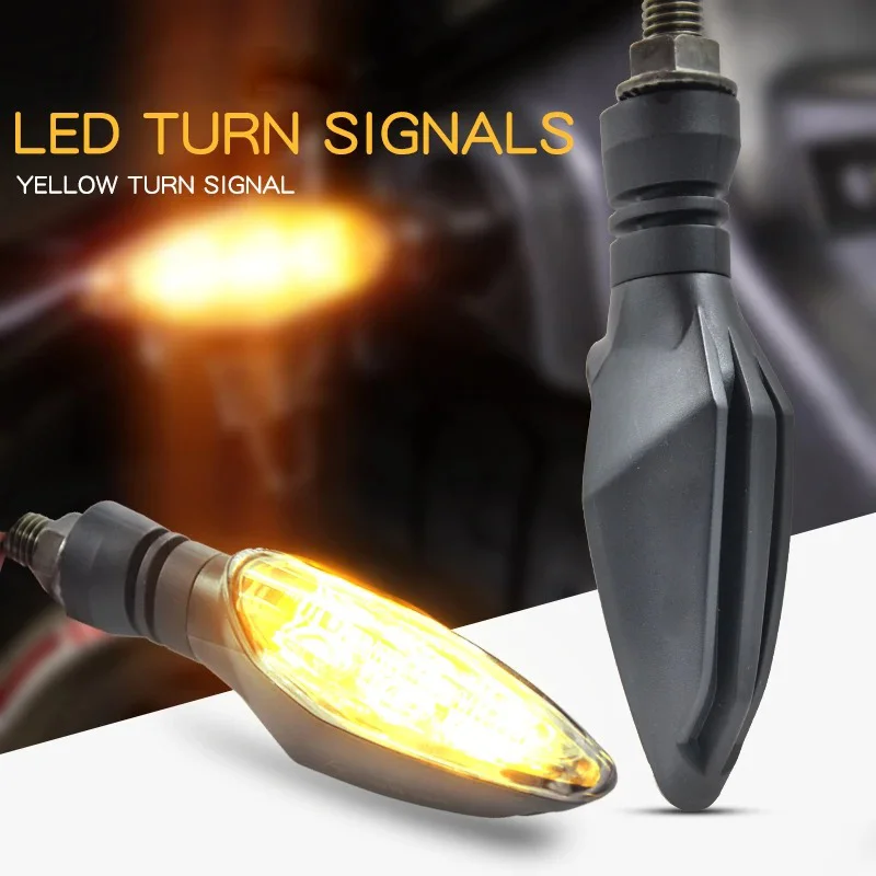 العالمي للدراجات النارية LED بدوره إشارات أضواء مقاوم للماء تحذير مؤشر تحول مصباح دراجة نارية سكوتر فلاشات الإضاءة